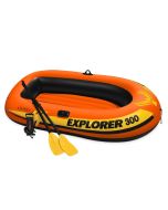 Bote Intex explorer 300 remo inflador naranja
