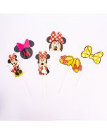 Topper cartón carnival decorativo estampado Minnie Mouse 6und