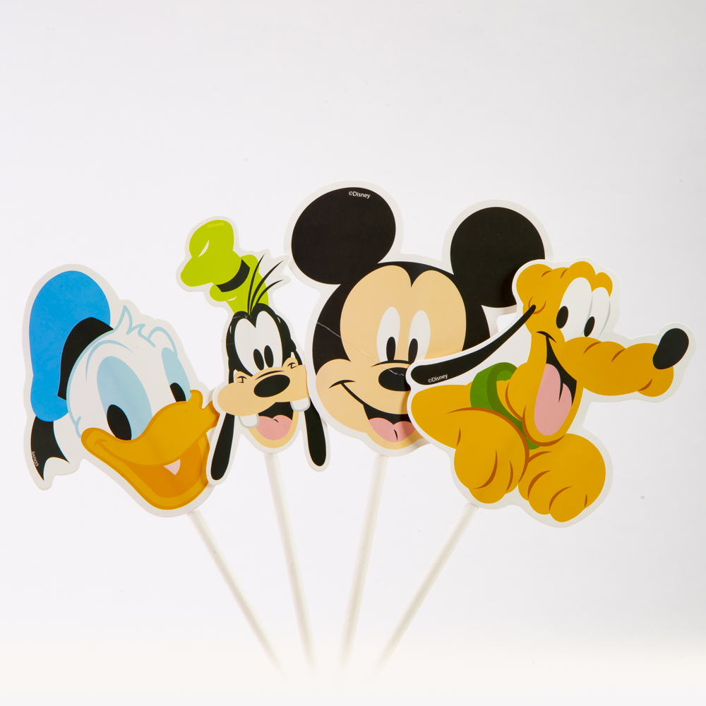 Topper cartón decorativo Mickey personajes 6und