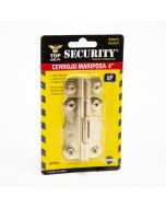 Cerrojo security metal puerta liso 4pulg