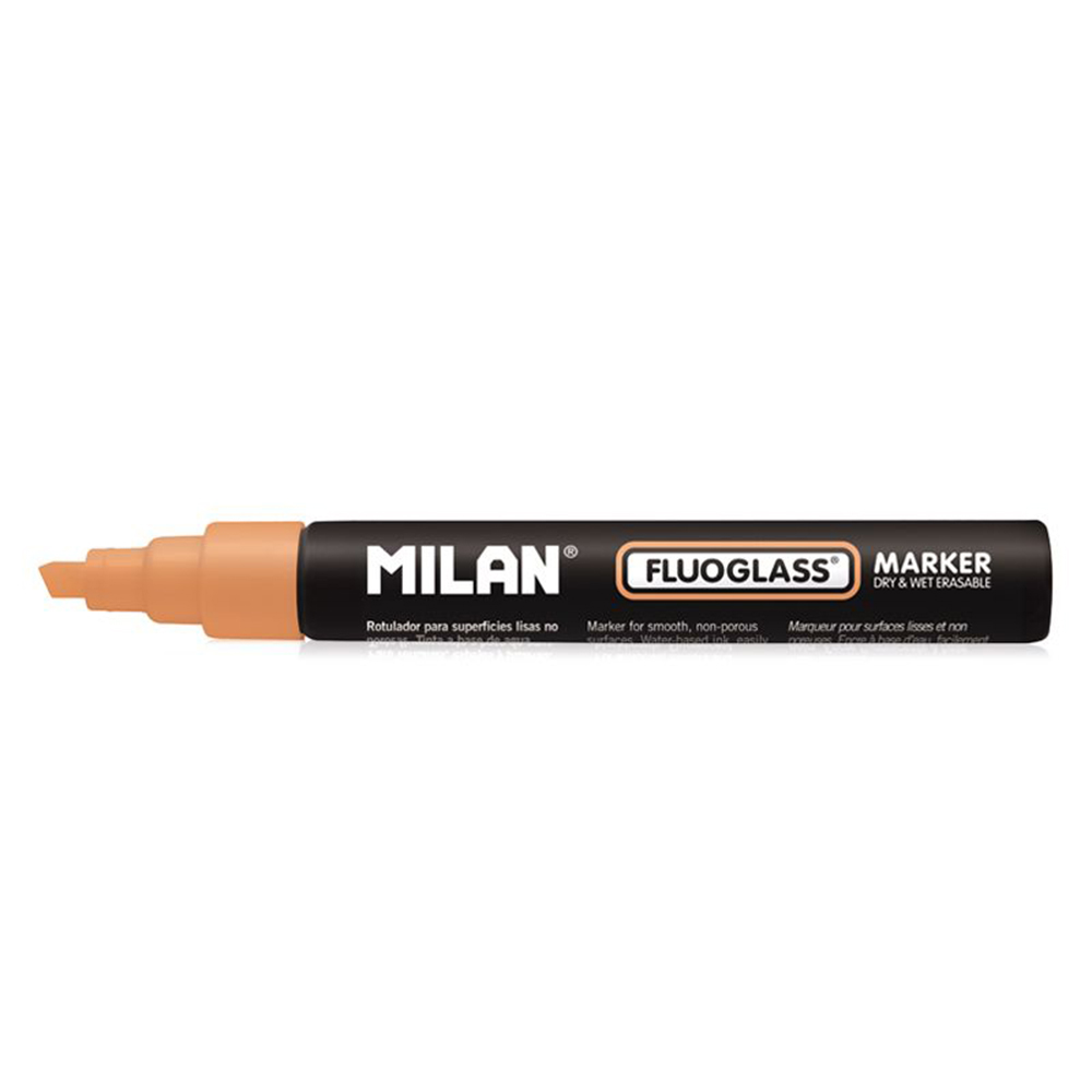 Marcador Milán fluoglass punta biselada 2-4 mm naranja